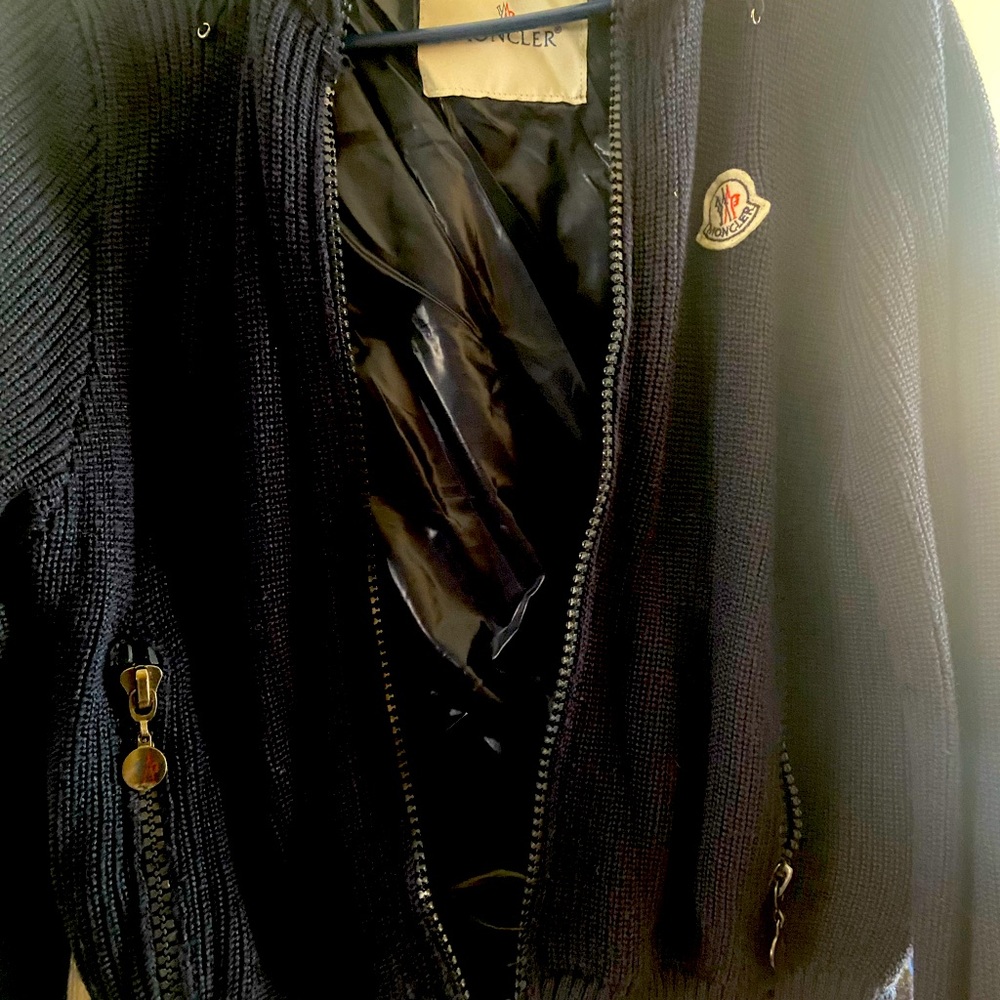Moncler jacket. Sweater and puffer style jacket. Size M. Purchased on line.